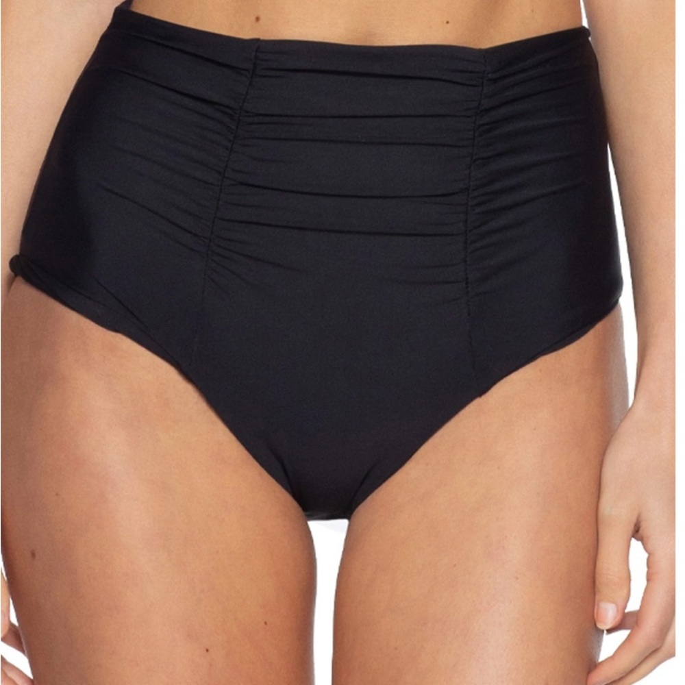 Becca High-Waisted Black Swim Bottoms